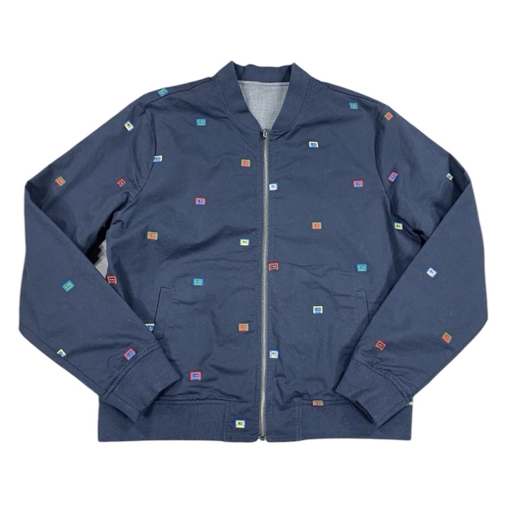 Original Penguin Men's Reversible Full Zip Jacket Navy Gray Men's Extra Large XL